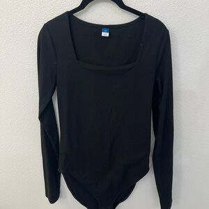 Old Navy Square Neck Ribbed Bodysuit Size Large Tall